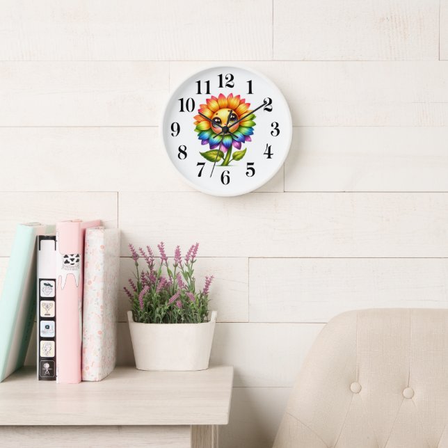 Sonnenblumen-Cutie-Wanduhr Uhr (Lesesaal)