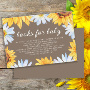 Sonnenblumen Daisies Baby Shower Buchungskarte Begleitkarte
