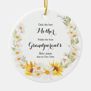 Sonnenblumen & Daisy Kranz nur das Beste Keramik Ornament
