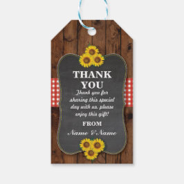 Sonnenblumen Danke Tag Favor Wood Wedding Geschenkanhänger