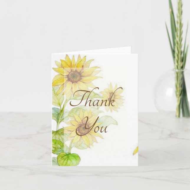 Sonnenblumen Dankeschön Karte (Vorderseite)