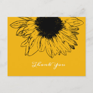 Sonnenblumen Dankeschön Postkarte