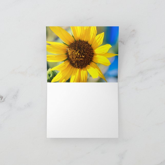 Sonnenblumen Dankeskarte (Innenseite)