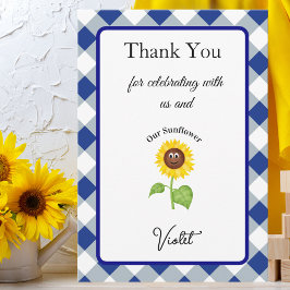 Sonnenblumen Dankeskarte Kinder Geburtstag