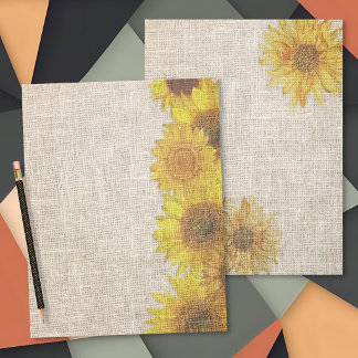 Sonnenblumen Dekoriertes doppelseitiges Scrapbook-