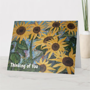 Sonnenblumen, denken Sie an Sie Karte
