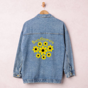 Sonnenblumen Design Denim Jacket Jeansjacke