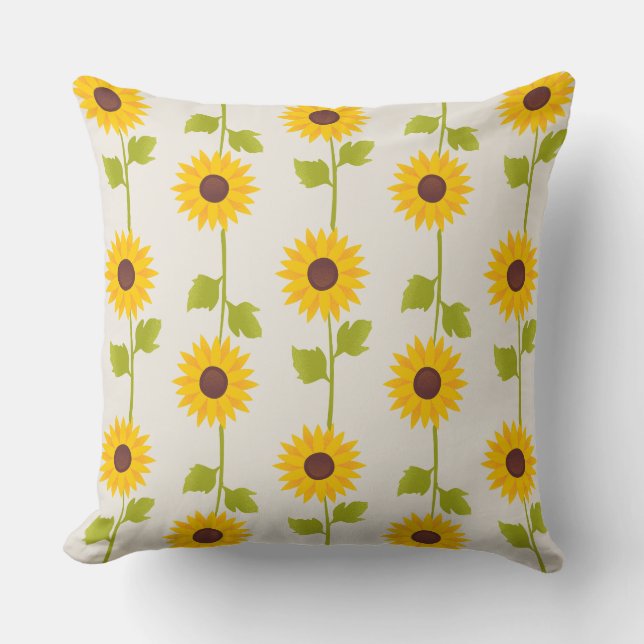 Sonnenblumen-Design Kissen (Vorderseite)