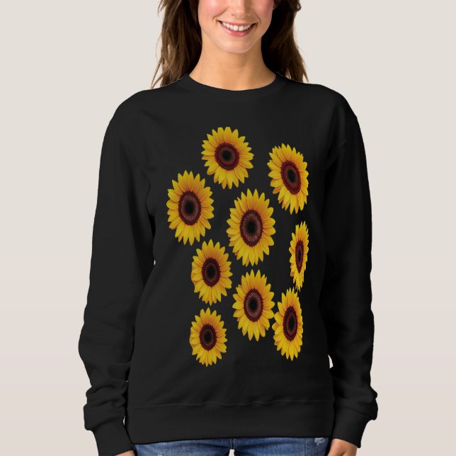 Sonnenblumen-Design Sweatshirt (Vorderseite)