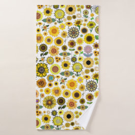 Sonnenblumen Designer Beach Badetuch Handtuch Rag  Badehandtuch