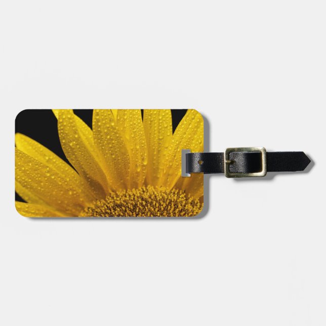 Sonnenblumen, die oben den Sun. tränken Gepäckanhänger (Vorderseite horizontal)