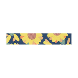 Sonnenblumen-Doodles Einladungsbanderole