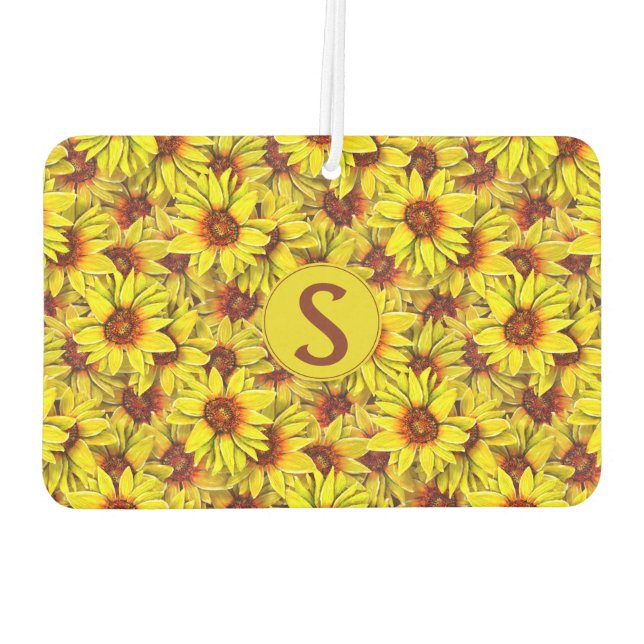 Sonnenblumen-Duftbaum Autolufterfrischer (Rückseite)