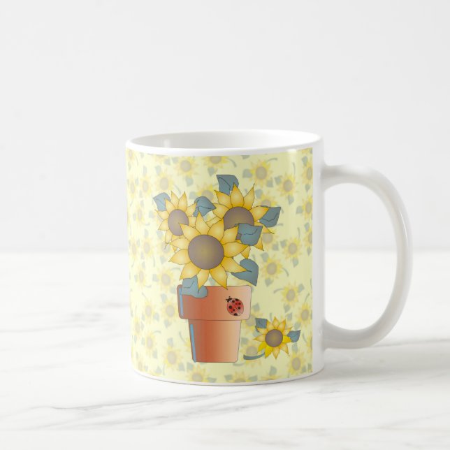 SONNENBLUMEN durch SHARON SHARPE Tasse (Rechts)
