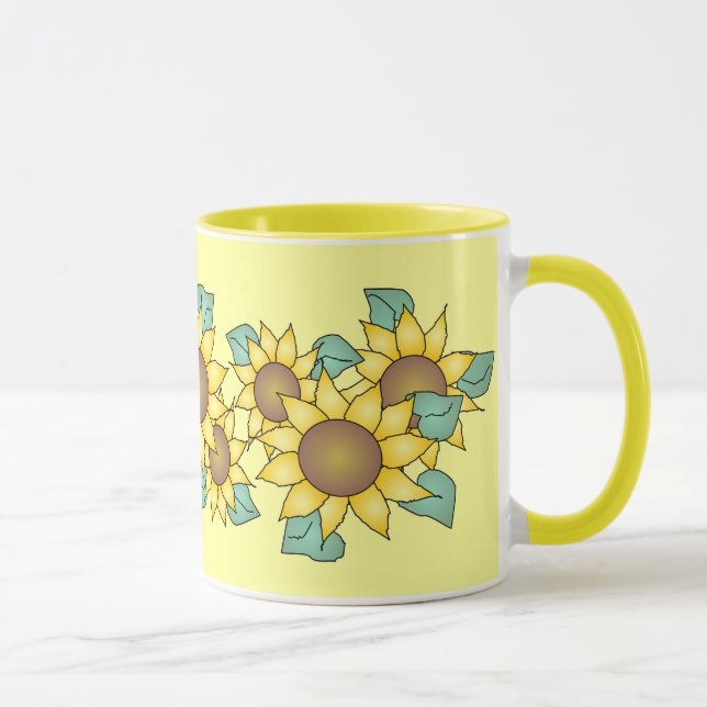 SONNENBLUMEN durch SHARON SHARPE Tasse (Rechts)