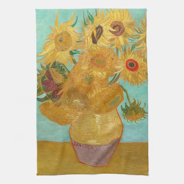 Sonnenblumen durch Van Gogh Handtuch (Vertikal)