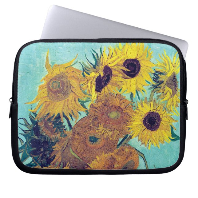 Sonnenblumen durch Vincent van Gogh Laptopschutzhülle (Vorderseite)