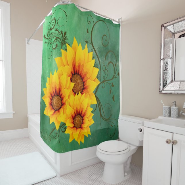 Sonnenblumen Duschvorhang (Beispiel)