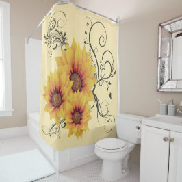 Sonnenblumen Duschvorhang