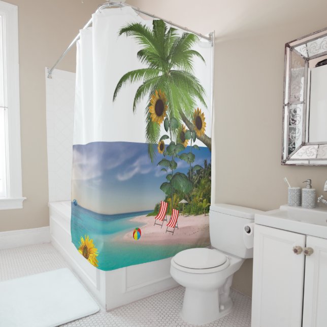 Sonnenblumen-Duschvorhang Duschvorhang (Beispiel)