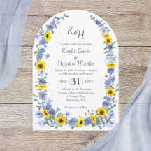 Sonnenblumen Dusty Blue Rosen Garten Hochzeitsböge