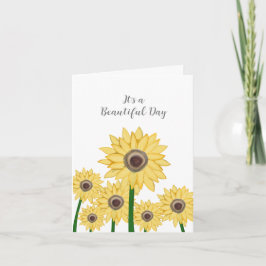 Sonnenblumen Eine schöne Tageskarte Dankeskarte