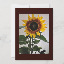 Sonnenblumen einfache Karte für handgeschriebene