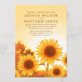 Sonnenblumen Einladung Rustikaler Fall