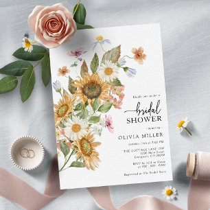 Sonnenblumen Elegante Brautparty Einladung
