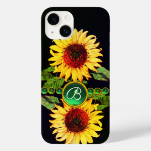 SONNENBLUMEN,EMERALD GREEN GEMSTONES FLORALLES MON Case-Mate iPhone 14 HÜLLE