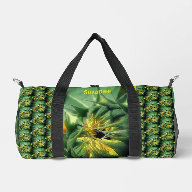 Sonnenblumen Entfalten Personalisiert Duffle Bag (Vorderseite)