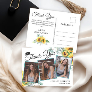 Sonnenblumen Eucalyptus 3 FOTO Abschluss Vielen Da Postkarte