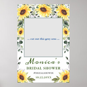 Sonnenblumen Eukalyptus Brautparty Foto Frame Poster