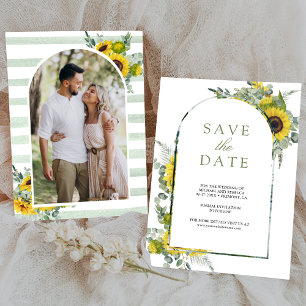 Sonnenblumen-Eukalyptus-Foto-Hochzeit Save The Date
