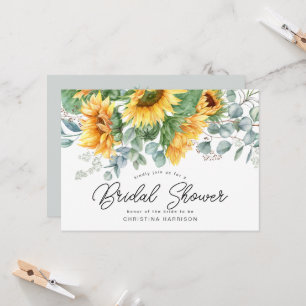 Sonnenblumen-Eukalyptus-Grün Brause Shower Einladung