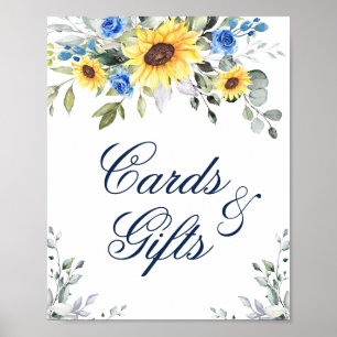 Sonnenblumen Eukalyptus Karten und Geschenke Hochz Poster