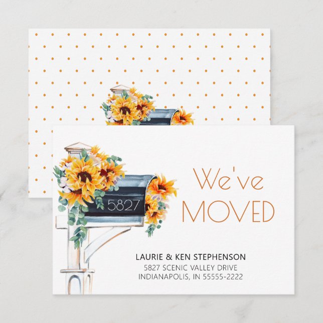 Sonnenblumen Eukalyptus Mailbox Wasserfarbe Wir ve (Vorne/Hinten)