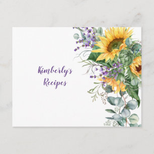 Sonnenblumen, Eukalyptusblumen und Blumenrezept au