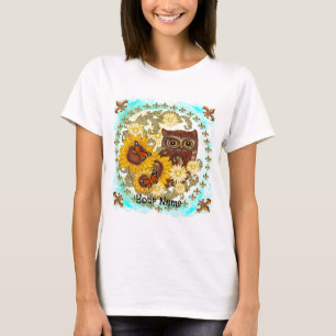 Sonnenblumen-Eule   T-Shirt