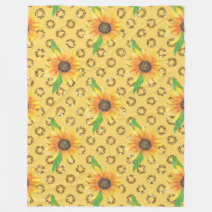 Sonnenblumen-Express Fleecedecke