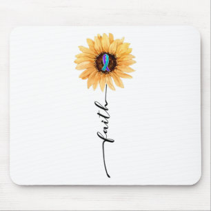 Sonnenblumen Faith Blue Lila Suicide Prevention Aw Mousepad