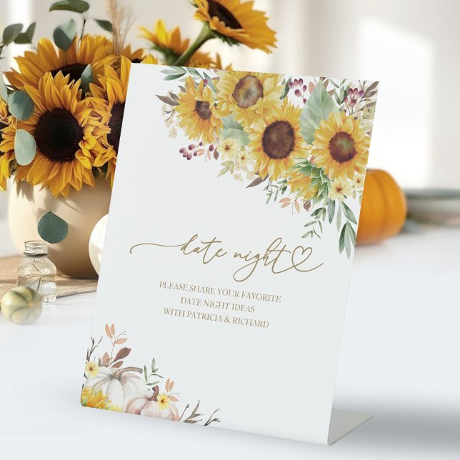 Sonnenblumen Fall Brautparty Datum Nacht Jar Zeich Sockelschild (Von Creator hochgeladen)