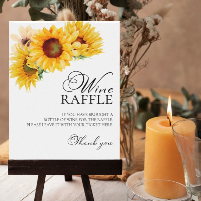 Sonnenblumen Fall Brautparty Raffle Spielzeichen Poster (Von Creator hochgeladen)