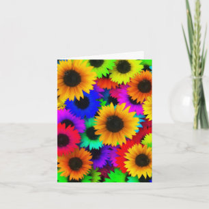 SONNENBLUMEN FARBHAFTE BLUME DANK DER KARTE