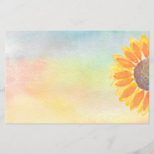 Sonnenblumen farbiges Aquarellpapier