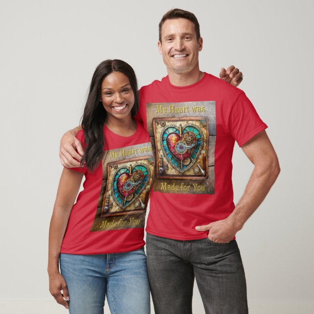 Sonnenblumen Festglass Herz Steampunk Serie T-Shirt (Unisex)