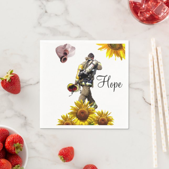 Sonnenblumen Fireman Paper Napkins Serviette (Beispiel)