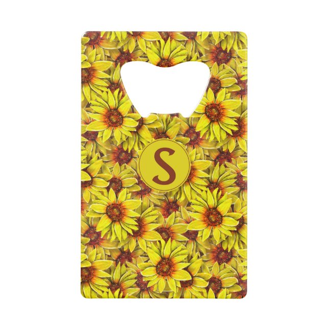 Sonnenblumen-Flaschenöffner Geldbeutel Flaschenöffner (Vorderseite)