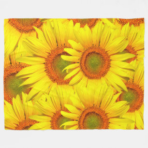 Sonnenblumen Fleecedecke