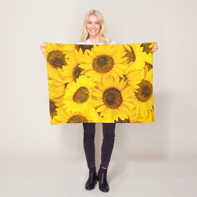 Sonnenblumen Fleecedecke (Beispiel)